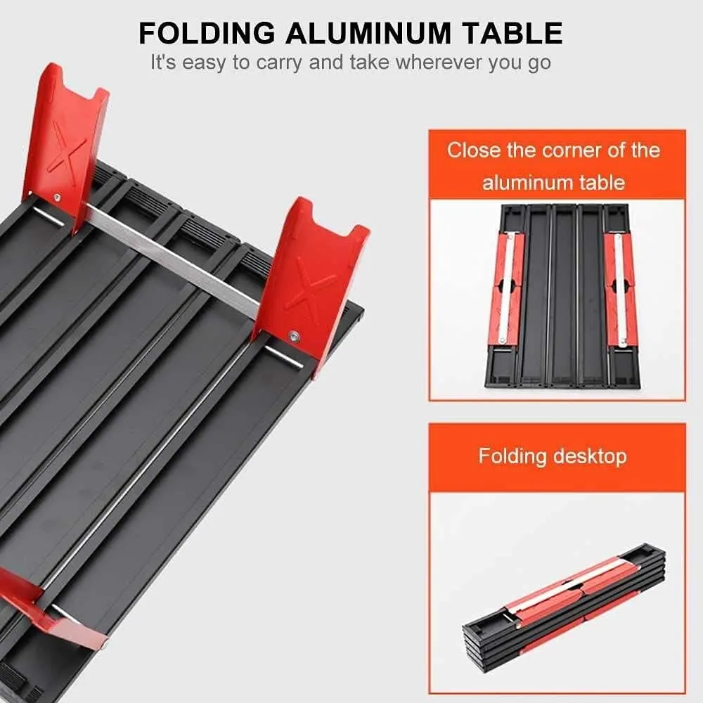 Mini Folding Camping Table,Portable Folding Table,Aluminium Portable Folding Dining Table,Tent Camping Table,Easy to Carry,for Camping Hiking Picnic Travel Bbq,woodcolor