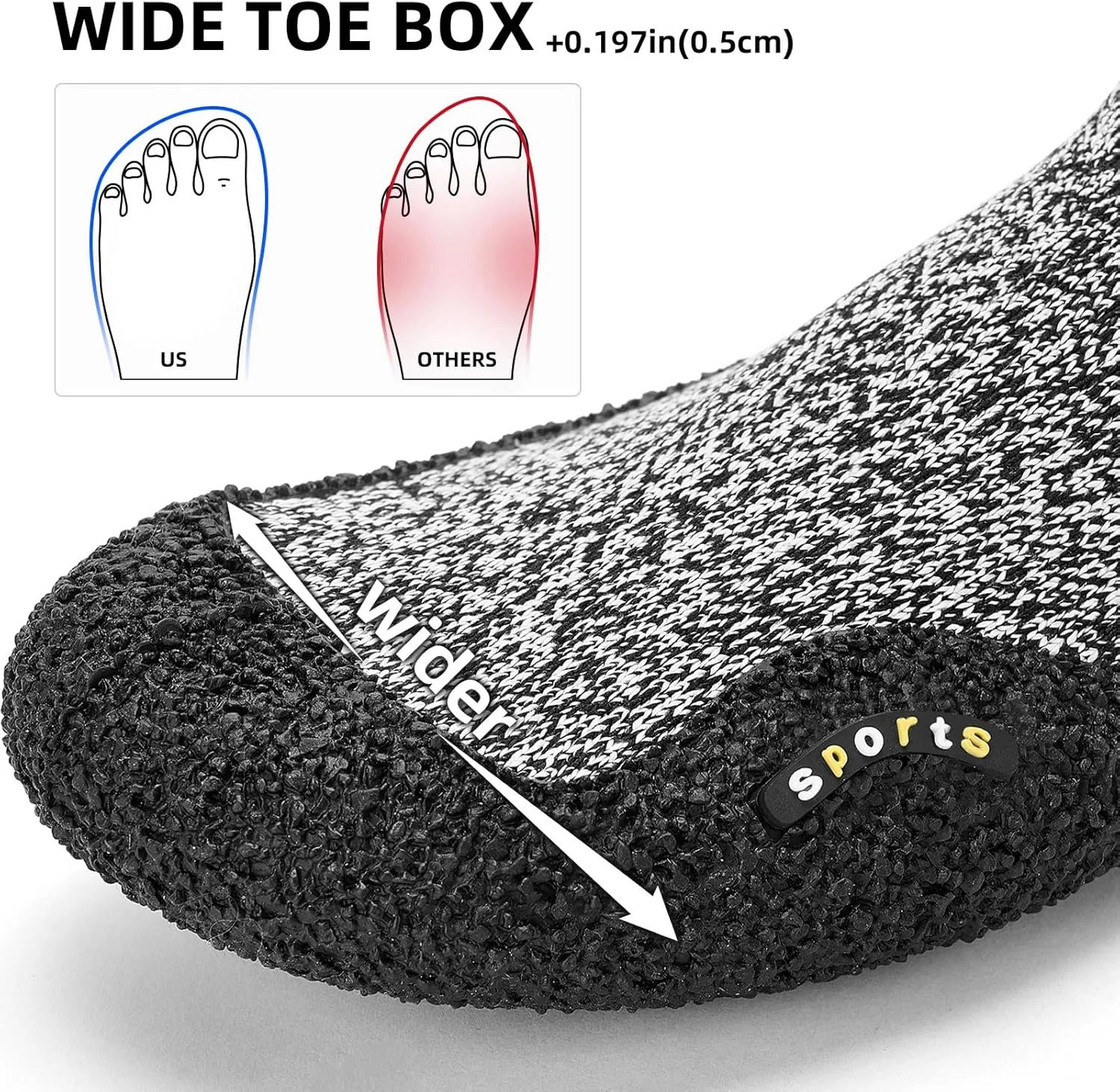 Minimalist Barefoot Sock Shoes for Women and Men Lightweight Zero Drop Water Shoes Ultra-Portable and Multi-Purpose Footwear for Outdoor Sports Travel