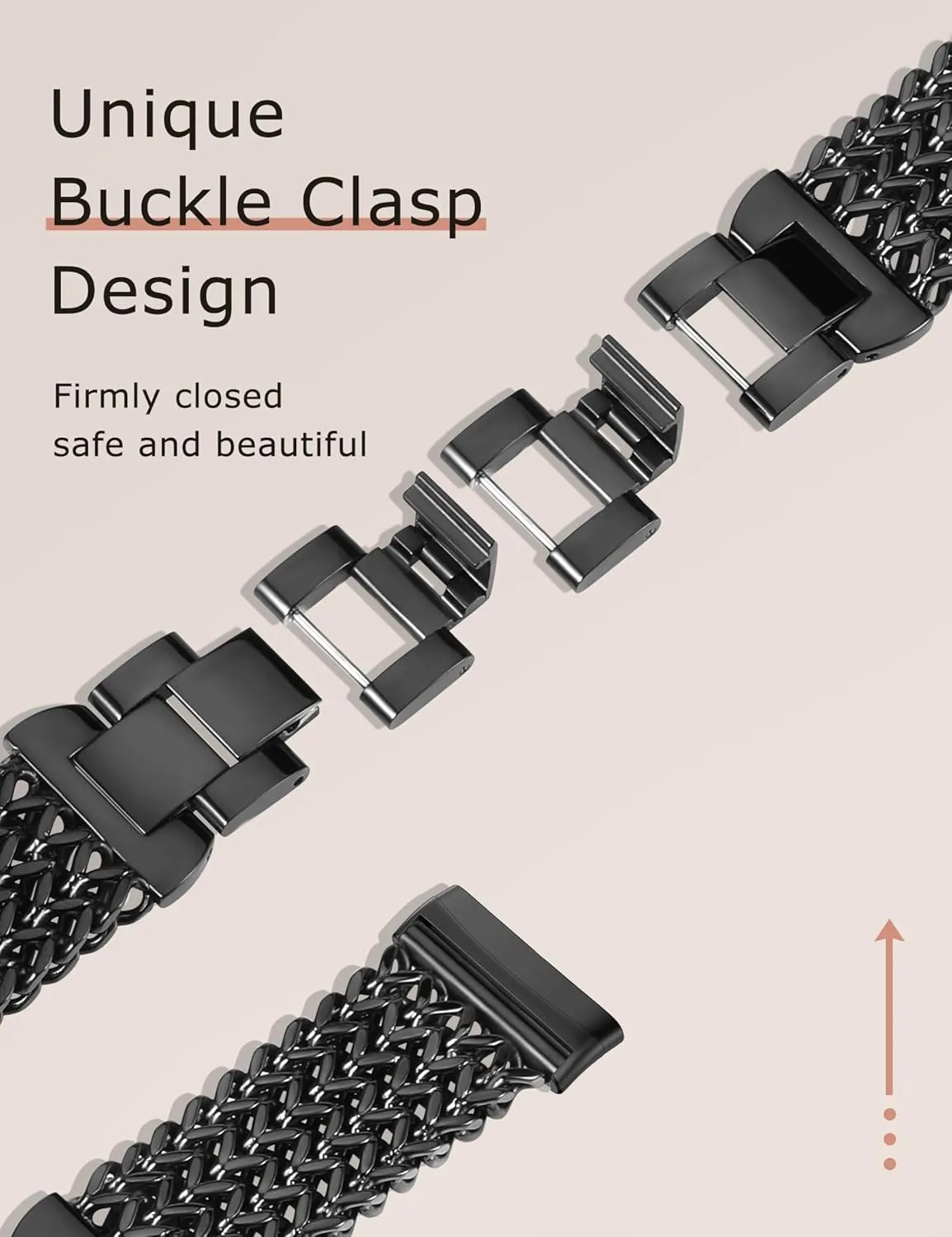 Minyee Metal Bands Compatible with Fitbit Sense 2/Versa 4/Versa 3/Sense Bands Women, Dressy Stainless Steel Multi-chain Designer Luxury Link Bracelet Wristband Replacement Strap