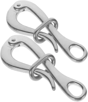 Mipcase 2pcs Marine Quick Release Hook Sturdy Stainless Steel Boat Hook for Life Rafts Fishing