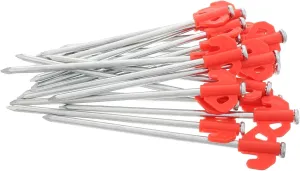 Mipcase Outdoor Tent Ground Nails 20pcs Heavy Duty Metal Stakes for Camping Tarp Garden Windproof Easy Installation