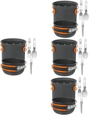 Mipcase Seasoning Dinnerware Kit Grey Camping Aluminum Alloy