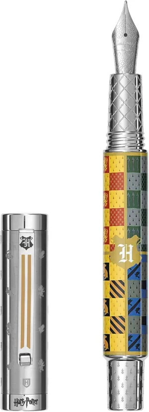 Montegrappa Harry Potter Hogwarts Stainless Steel Fountain Pen with Houses Logo, Colour: Multi-Colour, Medium Nib Size: 14.1 x 1.48 cm, 60 g, ISHPR3HG