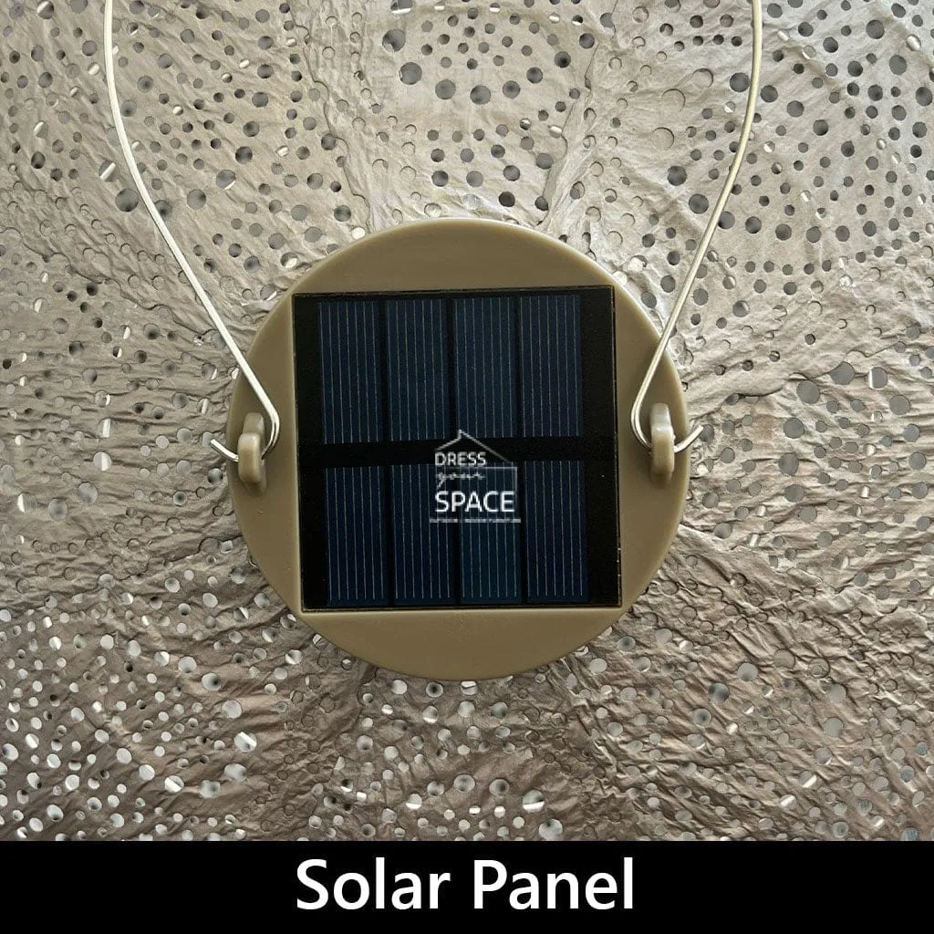 Mosaic Oval 40 - Taupe Warm - Solar Lantern