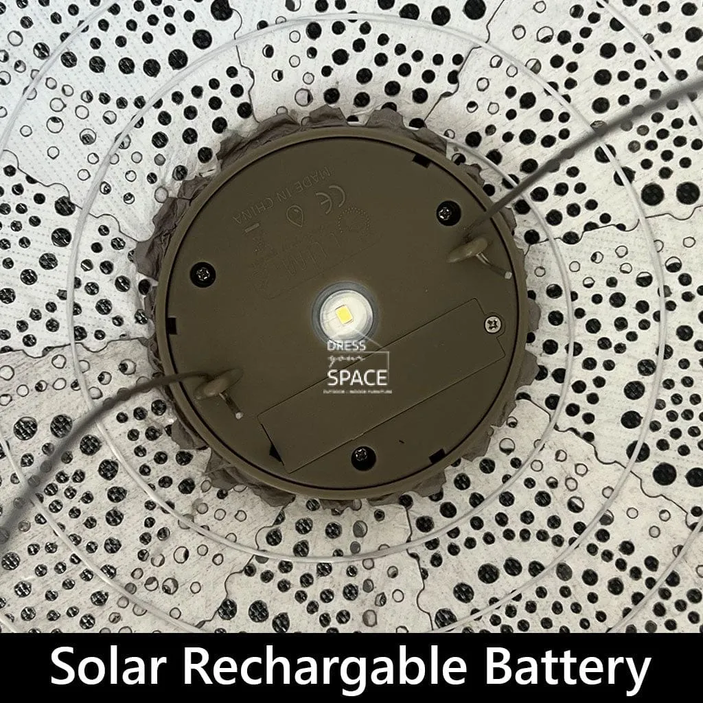 Mosaic Oval 40 - Taupe Warm - Solar Lantern