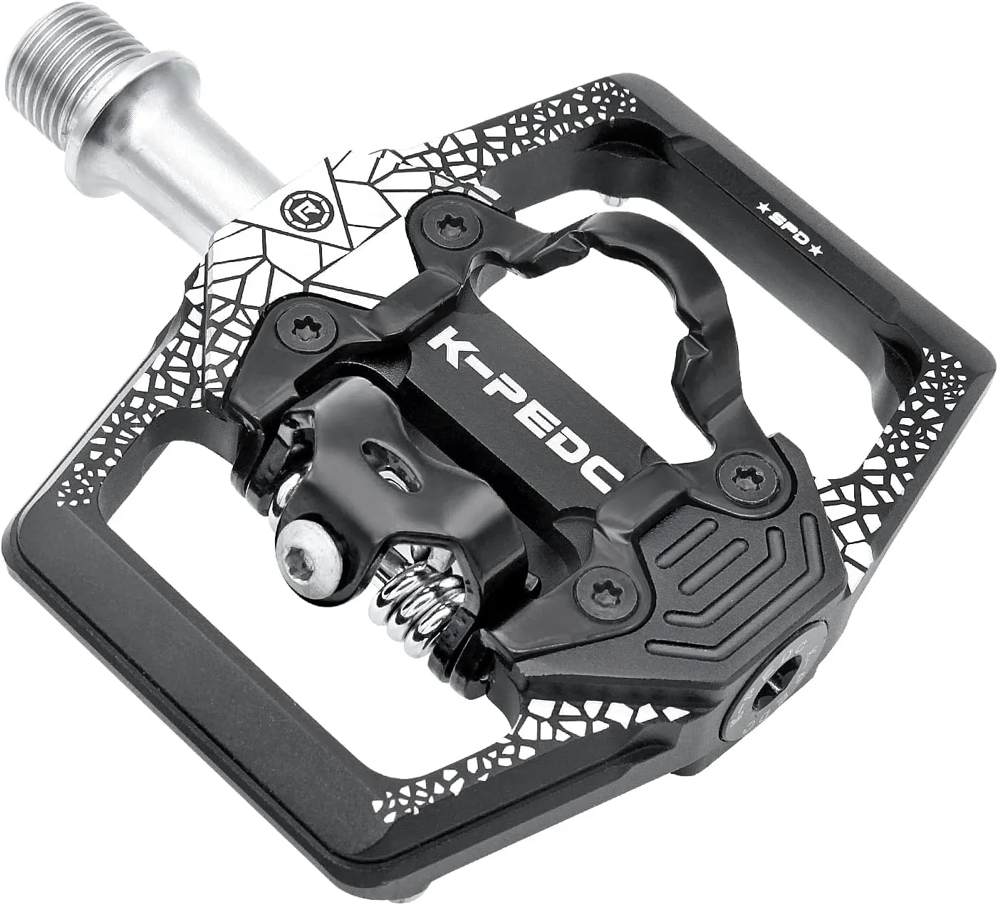 MTB Mountain Bike Pedals Dual Function Flat Platform Compatible with Clipless Pedal 3 Sealed Bearings Aluminum 9/16″ Bicycle Pedals with Cleats for Road