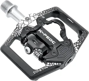 MTB Mountain Bike Pedals Dual Function Flat Platform Compatible with Clipless Pedal 3 Sealed Bearings Aluminum 9/16″ Bicycle Pedals with Cleats for Road