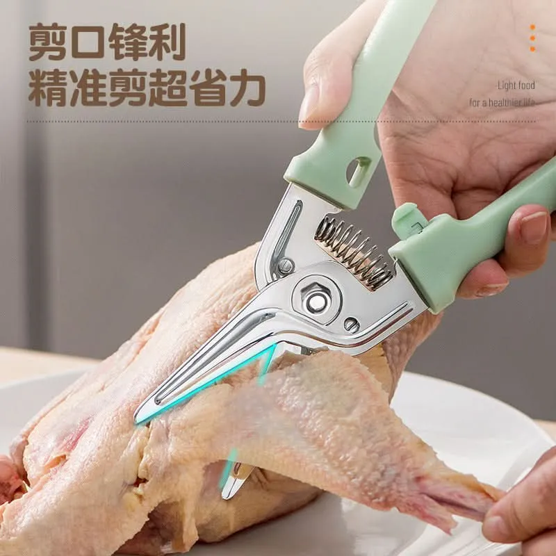 Multi-Function Stainless Steel Kitchen Scissors – Heavy-Duty, Bone Cutter