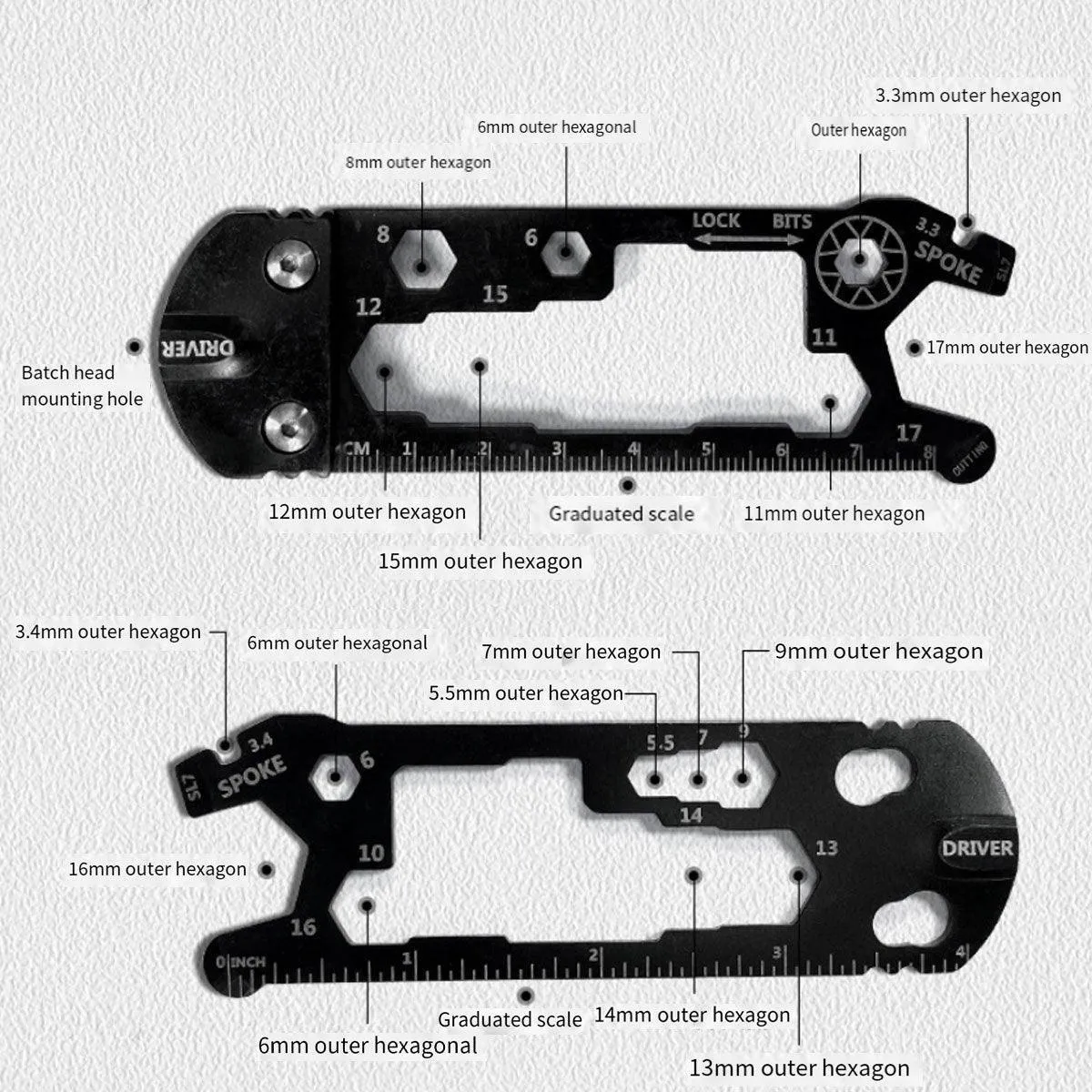 Multifunctional Hexagonal Spanner Portable Bicycle Repair Tool Kit Hand Tool Set