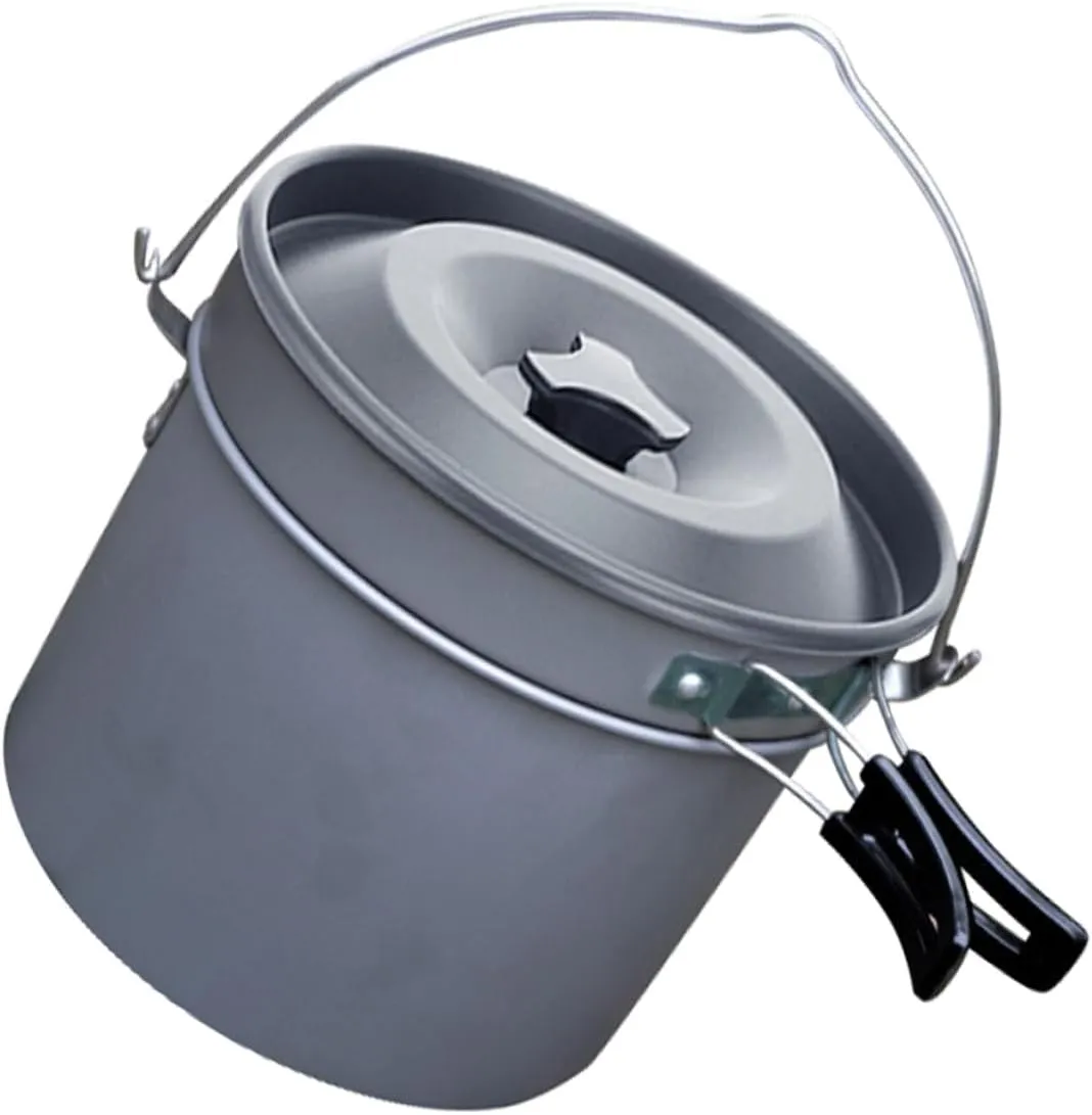 Multifunctional Portable Camping Pot Non-Stick Cooking Pot Set for Camping and Picnic