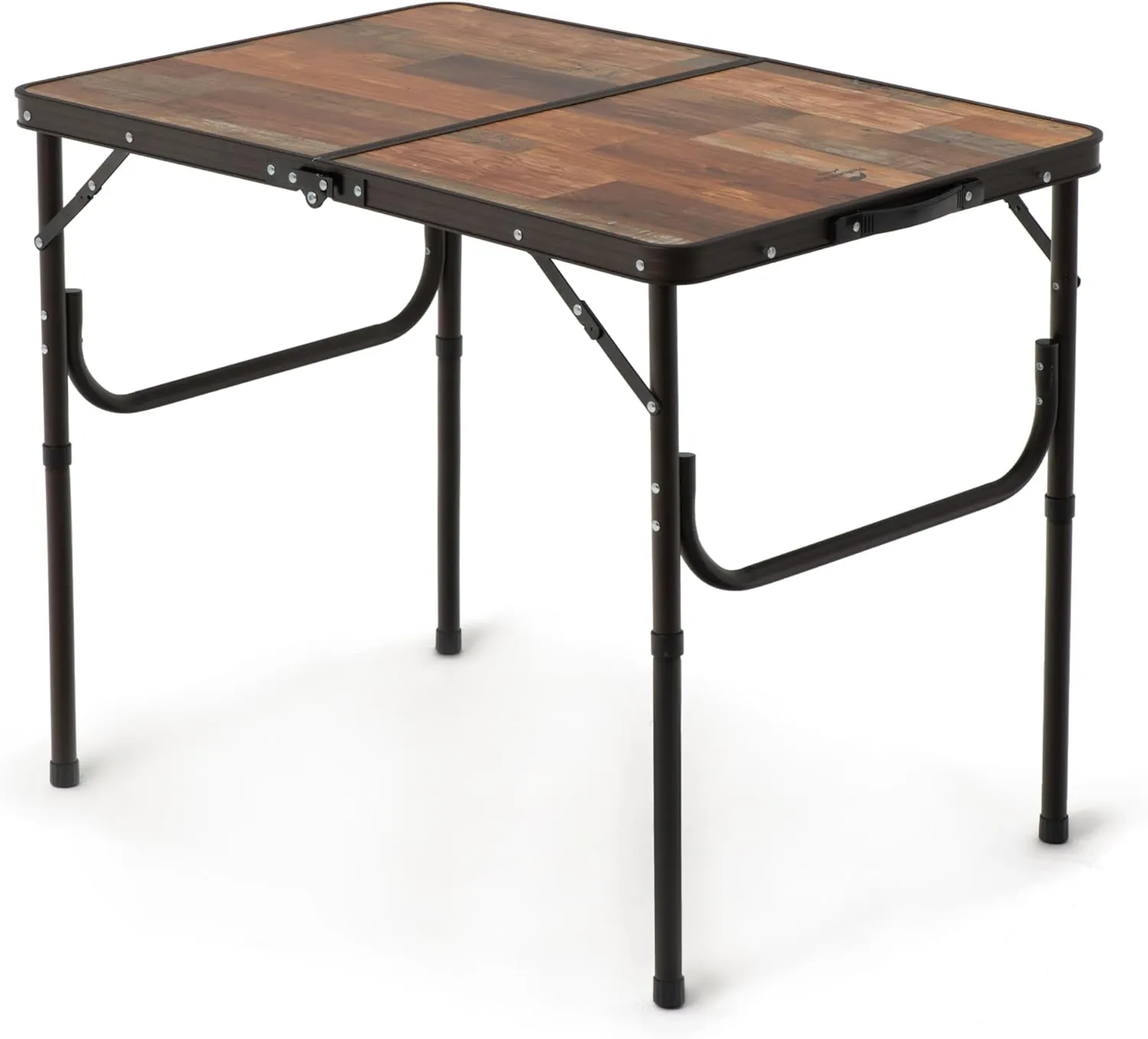 Naturehike Folding Camping Table, Portable Tables with Adjustable Legs, Foldable Pinic Tables with Carry Bag for Outdoor, BBQ, Travel - Large Retro