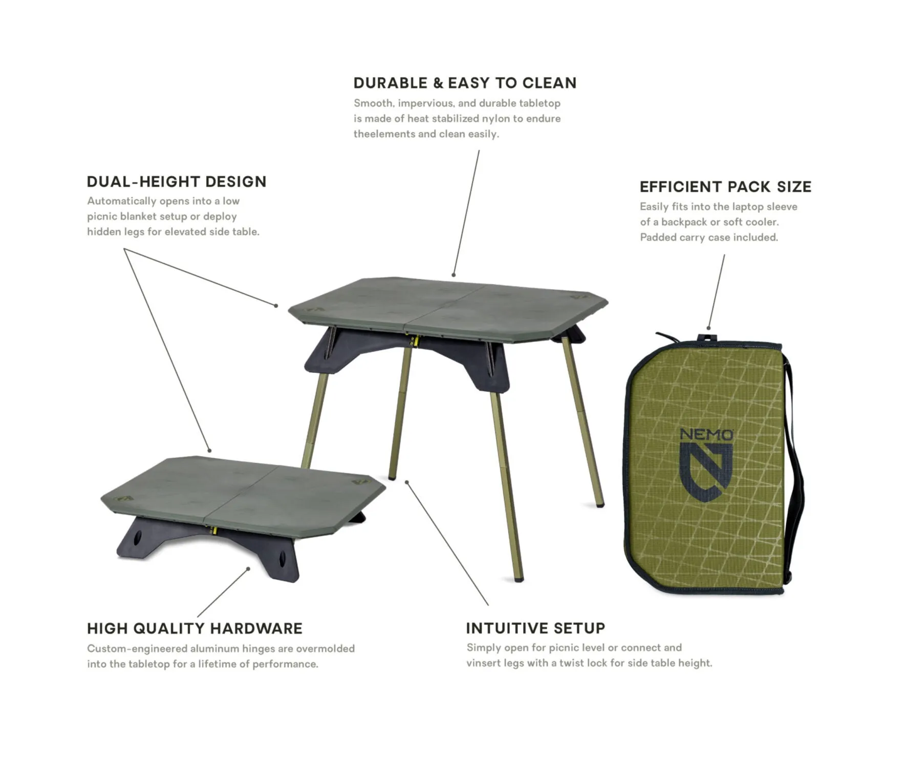Nemo Moonlander Dual Height Table