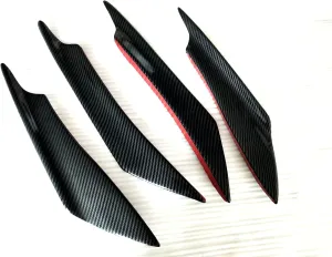 New Universal Front Bumper Splitters E-Style One Set Compatible with Nissan Kicks Micra Titan Juke Sentra Maxima Murano Note Serena Patrol 370Z Quest Skyline Z (Carbon Look)