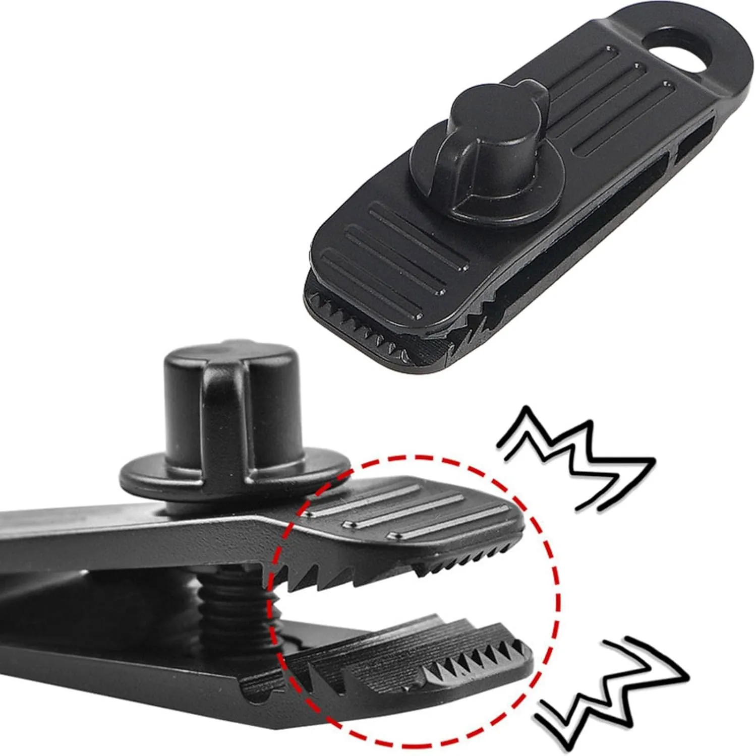 Newly Upgraded Outdoor Tent clamp Canopy Tent Sunshade Windproof Fixing Buckle Plastic Clipped Button Wind Rope Buckle Shark Clip