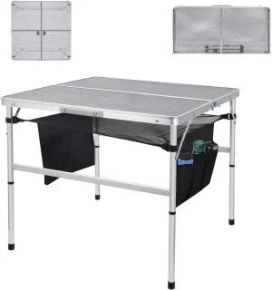 Nice C Camping Kitchen Station   Square Grill Table Aluminum