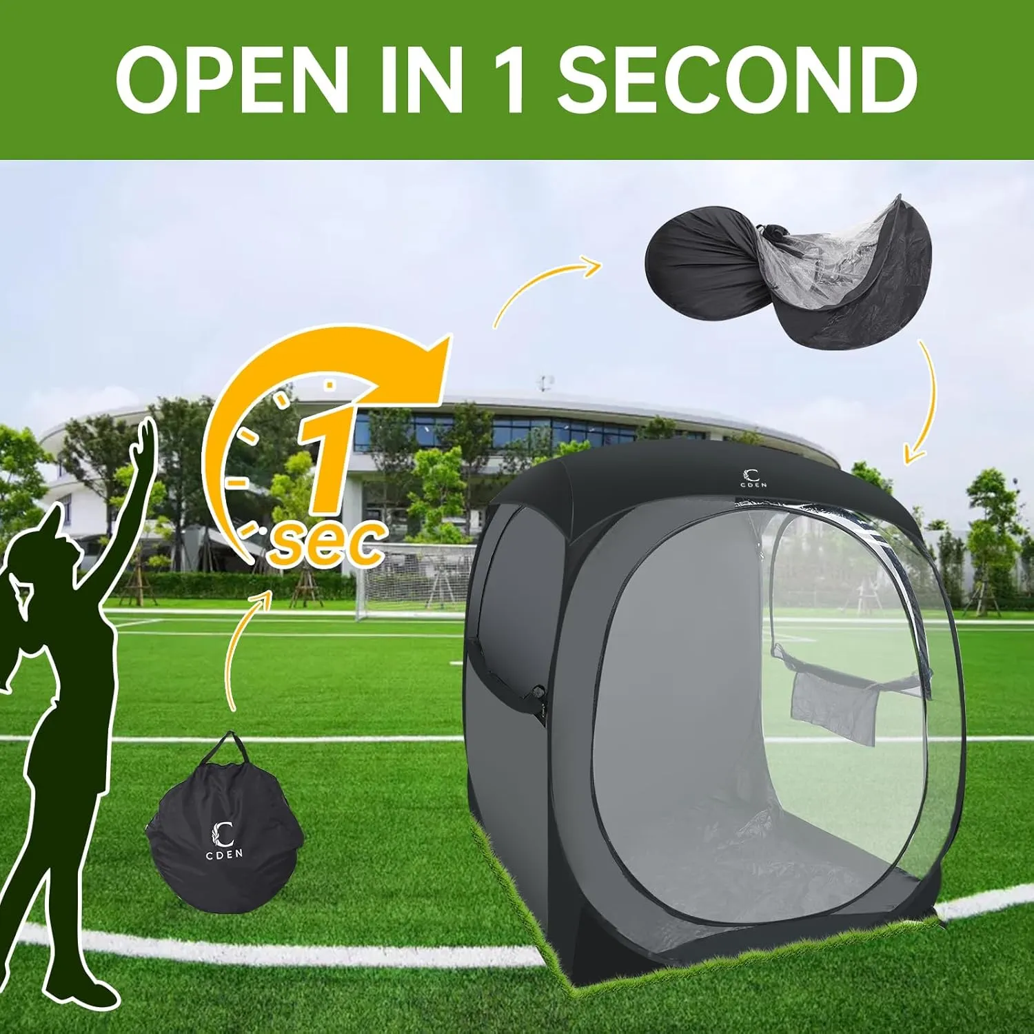 Nice C Sport Pop Up Bubble Tent - Instant Shelter With Rain Fly and Sealed Floor for Camping, Sports, Events