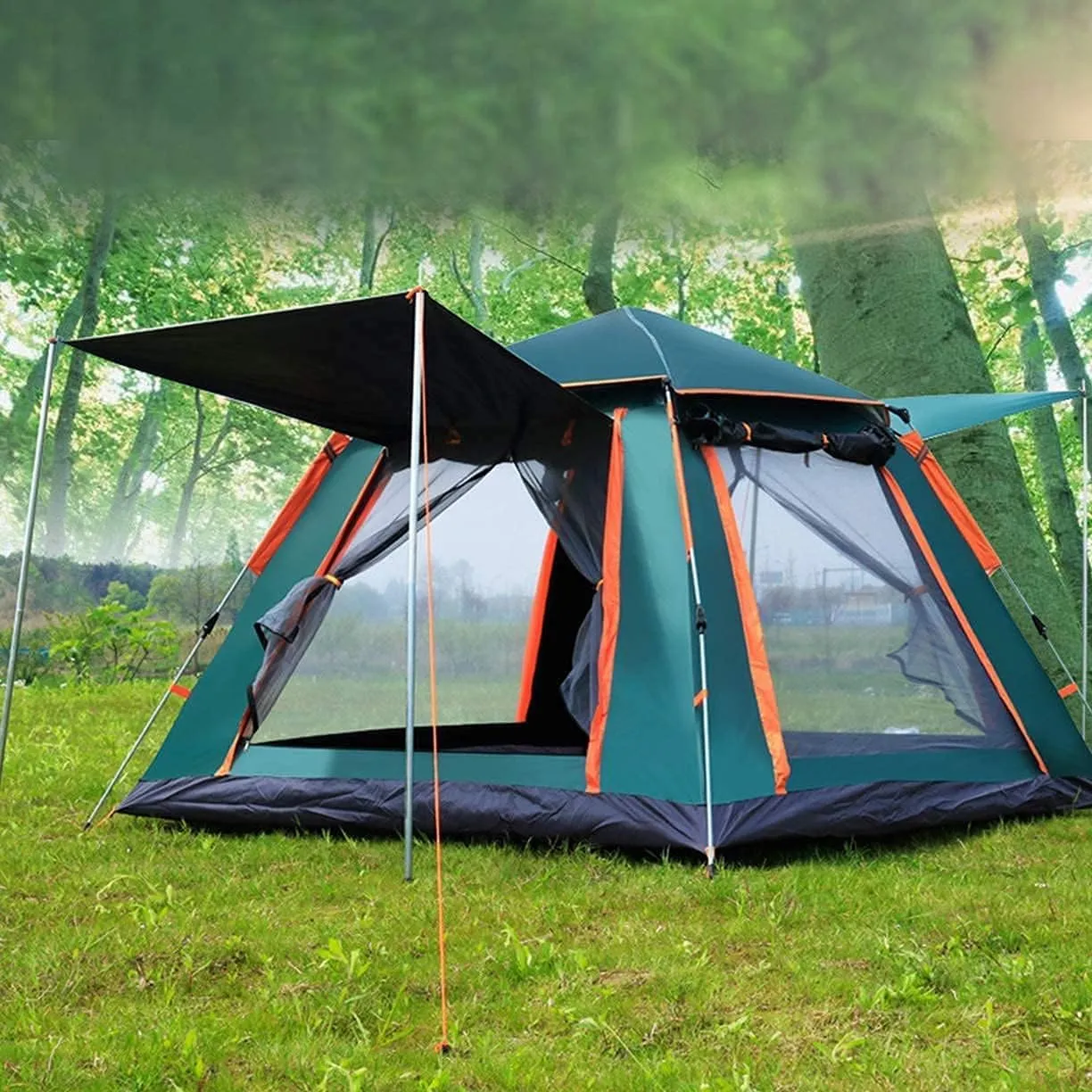 NIEH Dome Camping Tent 3-5 Person 4 Season Double Layers Waterproof Anti-UV Windproof Tents Family Outdoor Camping Tent