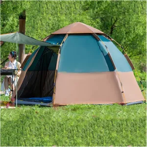 NIEH Tent 3-4 Person Camping Tent, Instant Portable Dome Tent Water-Resistant & UV Protection Sun Shelter, Instant Family Tents, Camping, Outdoor