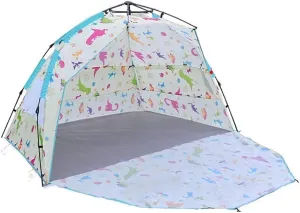 NIEH Tent and Sleeping Bags Pop-up Instant Portable Beach Tent UV Protection Awning 3-4 People, Garden/Camping/Fishing/Beach