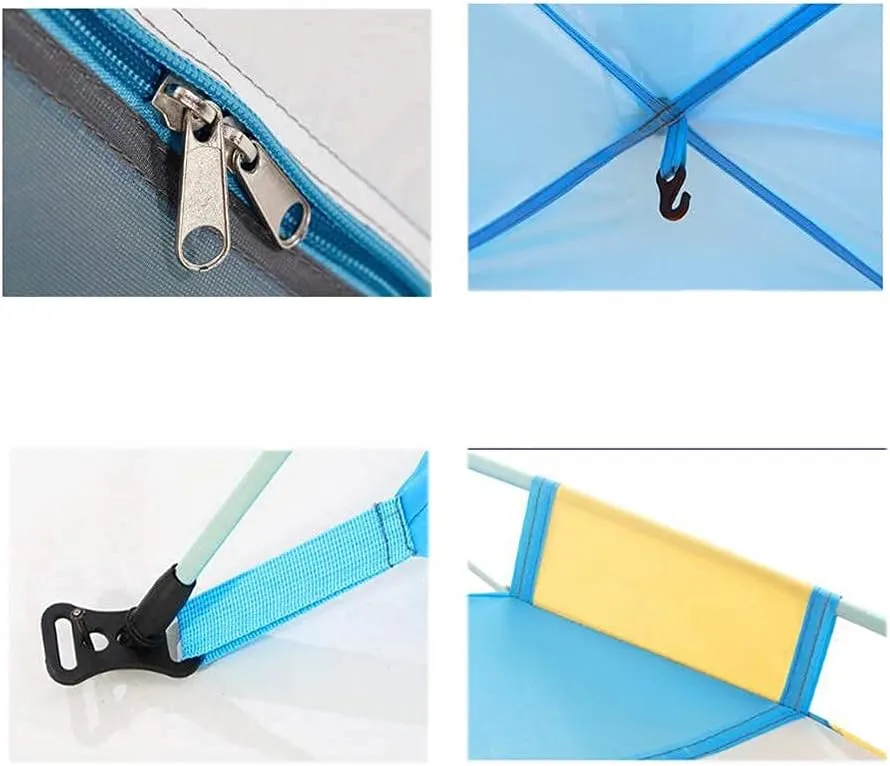 NIEH Tent,Camping Family Waterproof Pop Up Tent,Outdoor Traveling Easy Set Up 3-4 People Blue 79x55inch