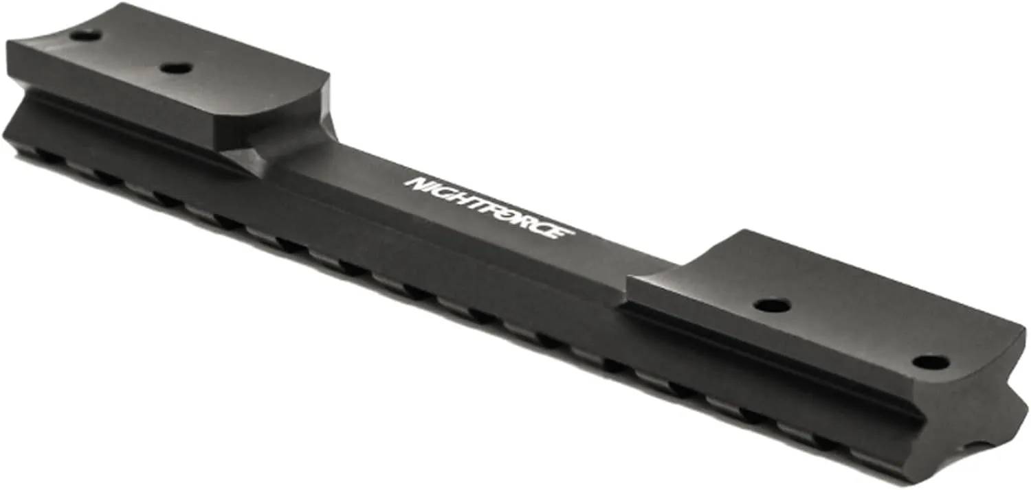 Nightforce Standard Duty Base | 1-Piece 1913 Mil-Std/Picatinny Black Anodized Aluminum Mounting Base Compatible with Sav Round