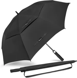 NINEMAX Golf Umbrella 51/54/62/68 Inch Automatic Open, Large Double Canopy Vented Oversize Stick Umbrellas Extra Large Windproof Waterproof for Rain
