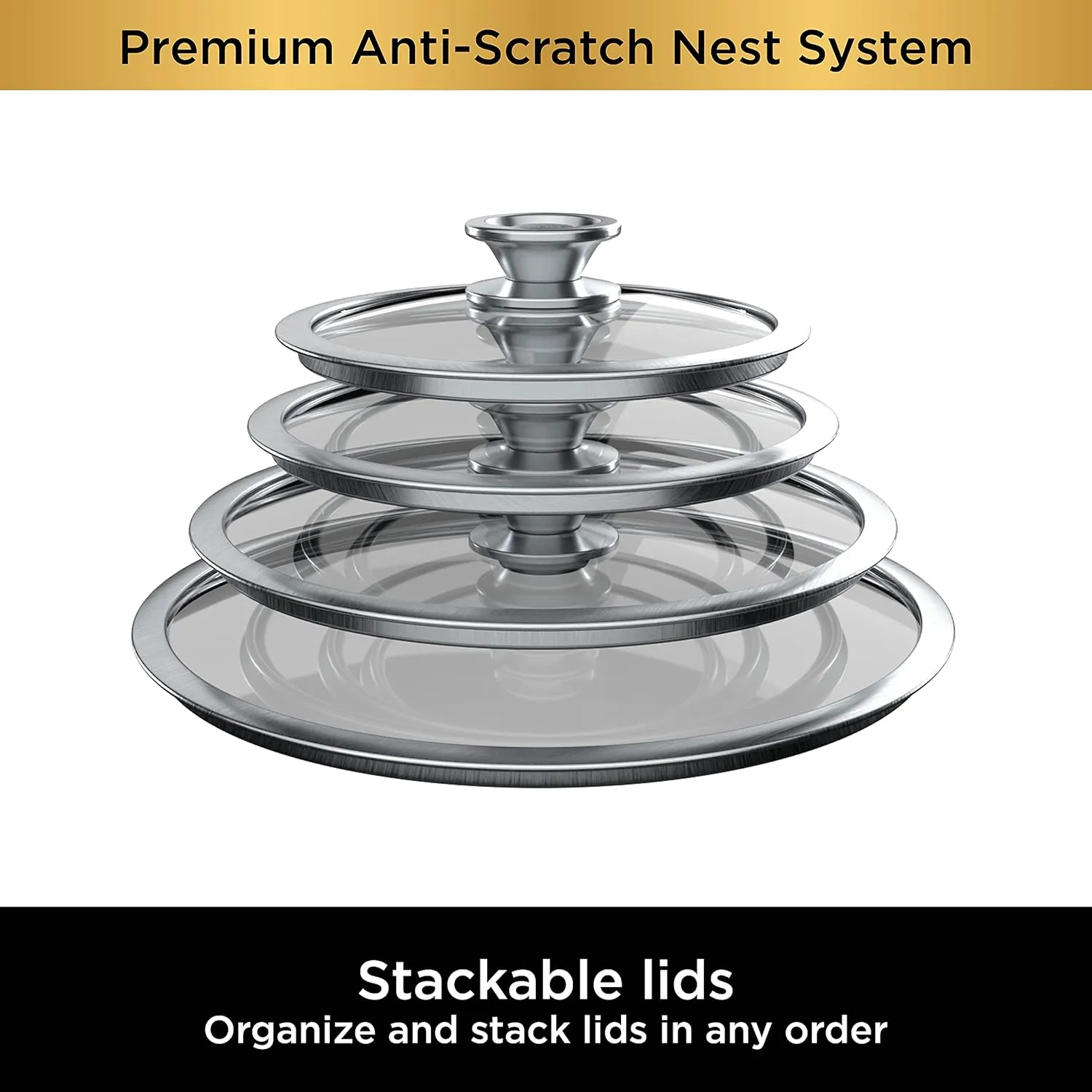 Ninja C50480 Foodi NeverStick Premium 8-Quart Stock Pot with Glass Lid, Anti-Scratch Nest System, Hard-Anodized, Nonstick, Durable & Oven Safe to 500°F, Slate Grey