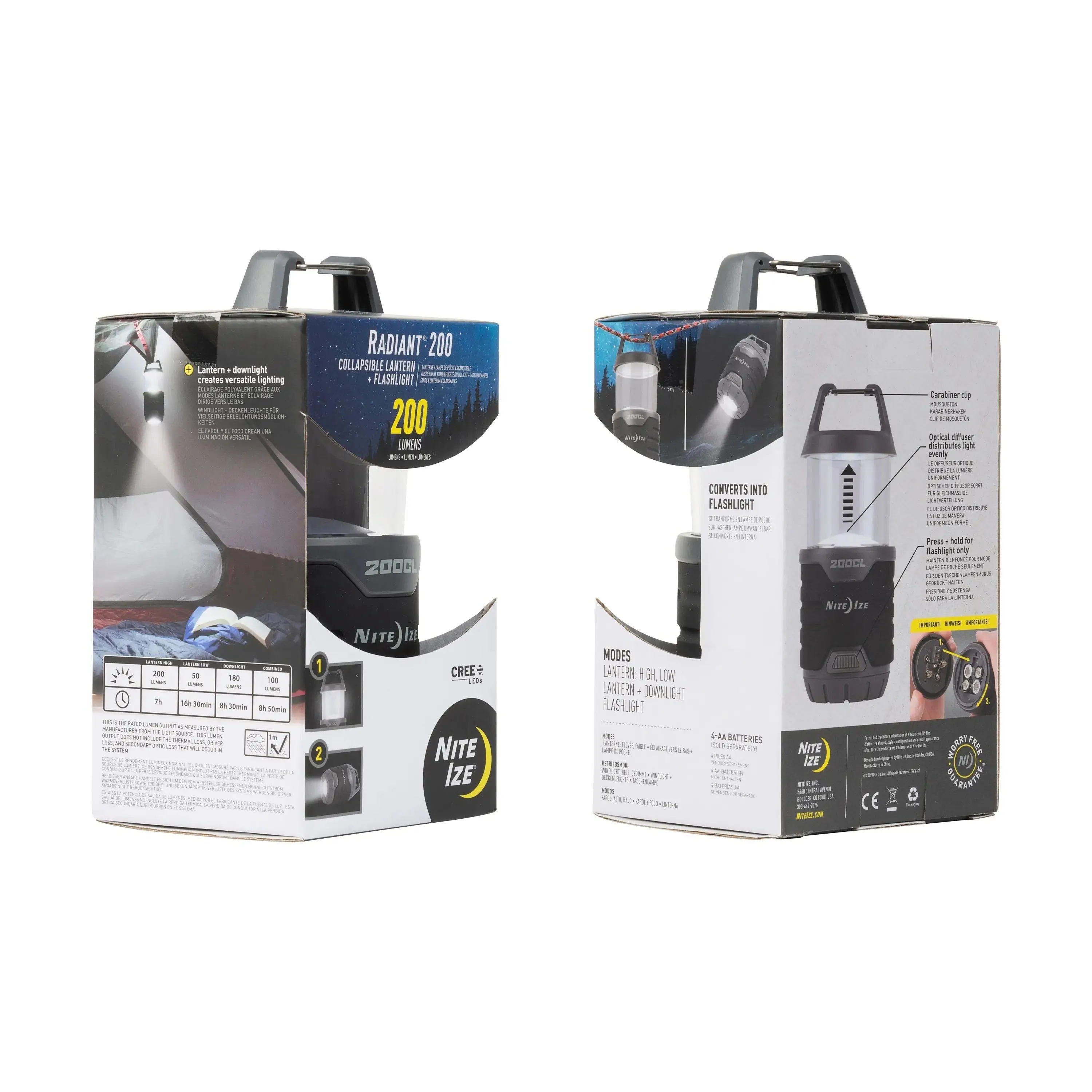 Nite Ize - Lanterne pliable Radiant 200 - 200 lumens