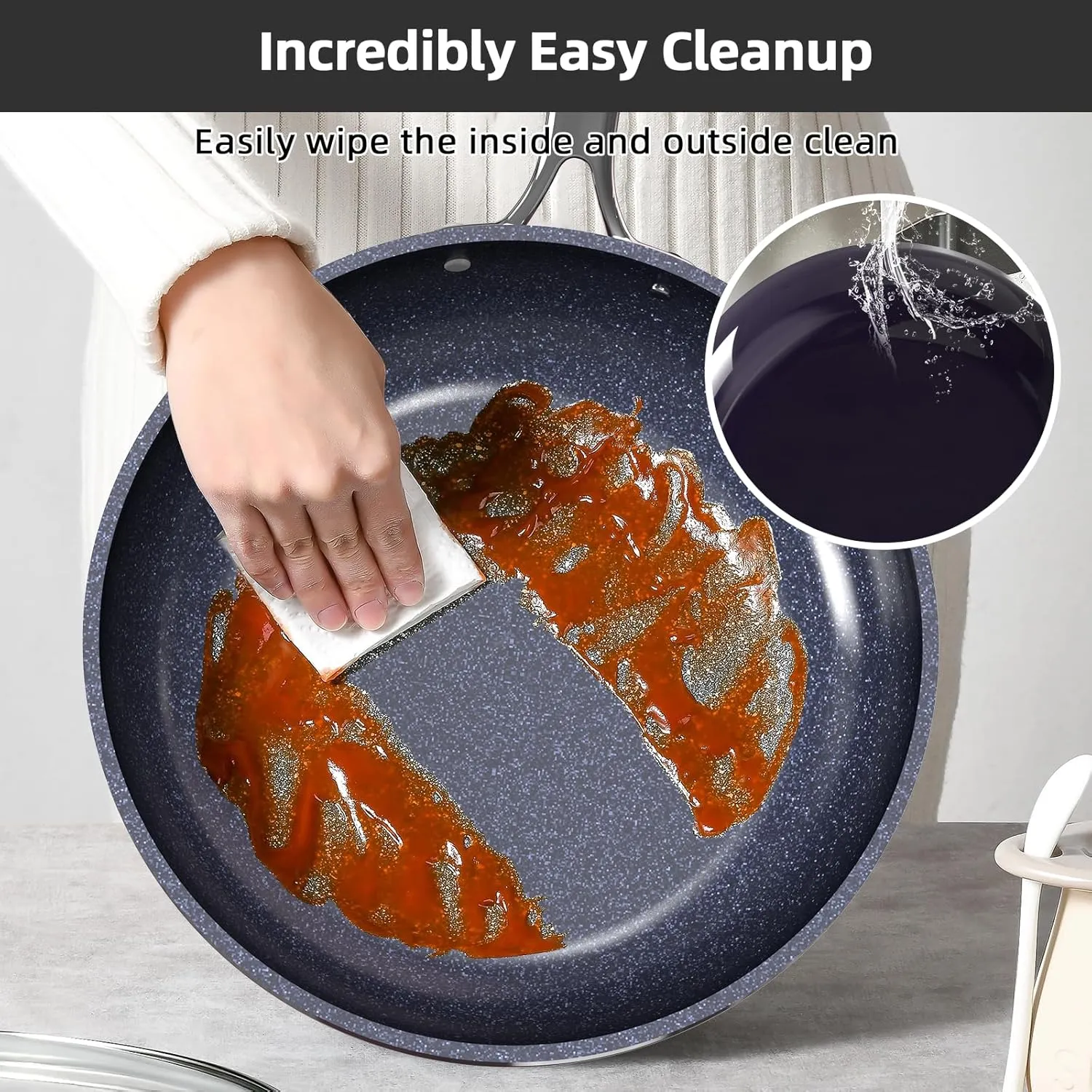 Nuwave Lux 13pc Forged Lightweight Cookware Set PFAS Free, Healthy G10 Duralon Ceramic Coating, Ultra Non-Stick, Stay-Cool Handles, Works on All Cooktops & Induction Ready