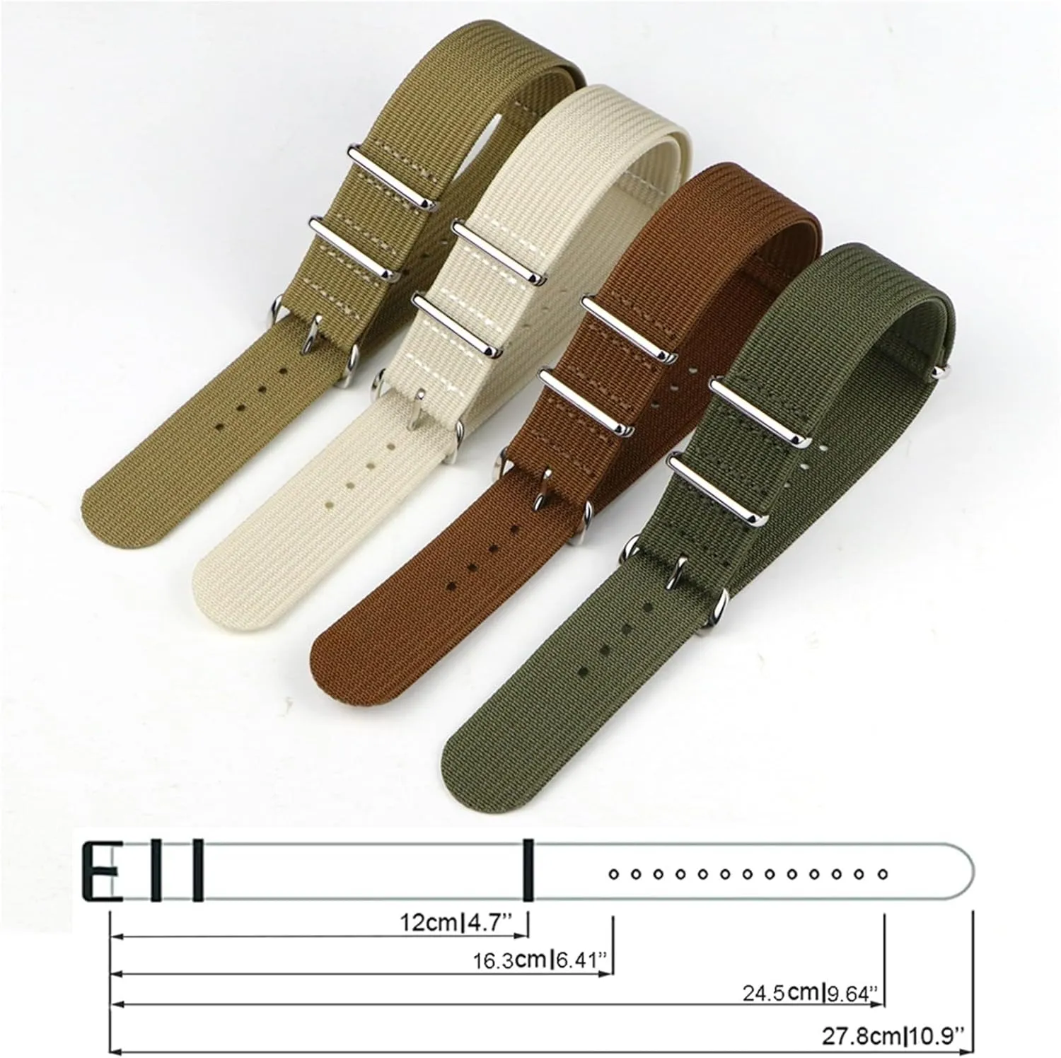 Nylon Watch Band Replacement Strap 18mm 19mm 20mm 22mm Quick Release Men Women Universal Strap