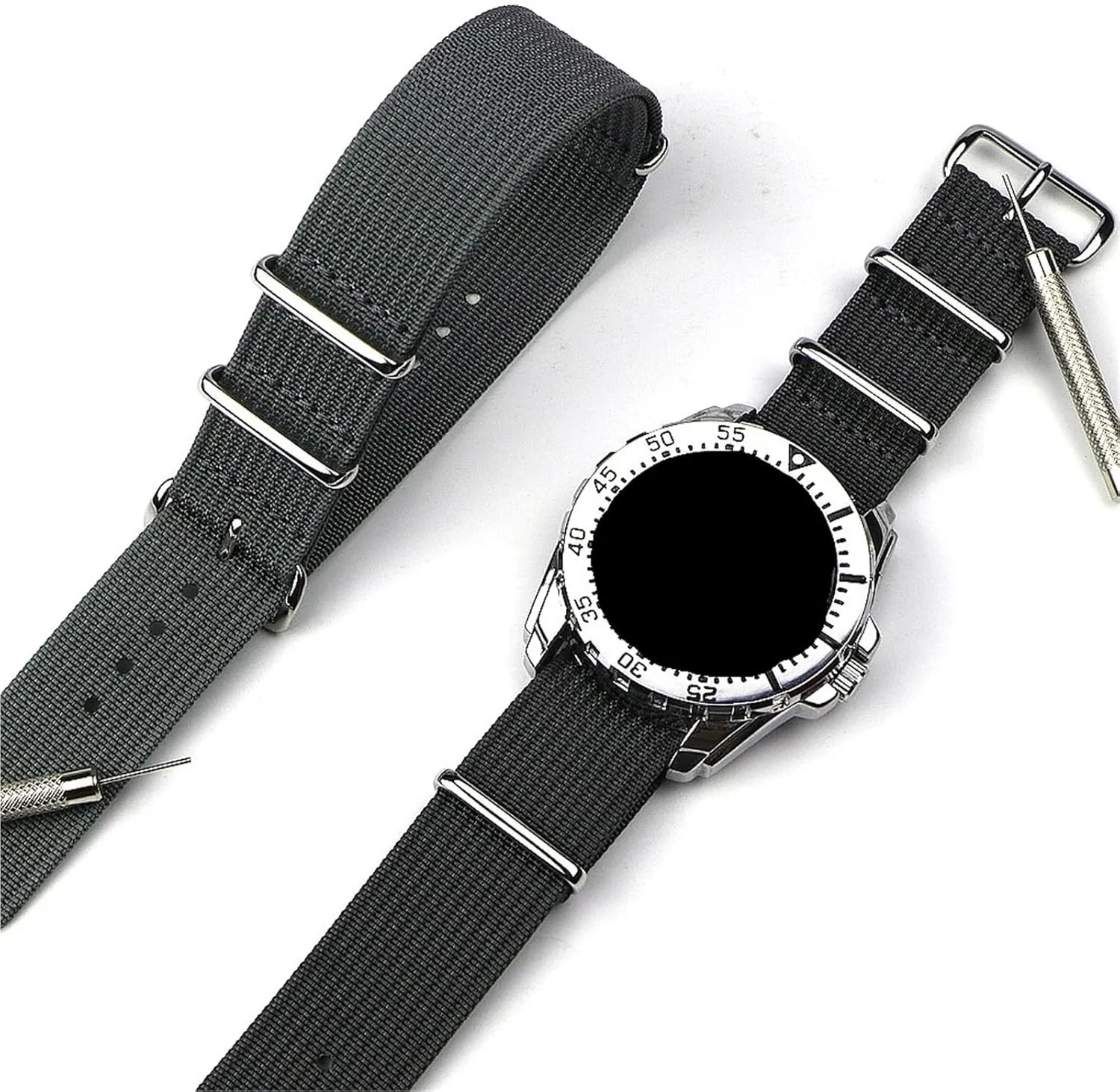 Nylon Watch Band Replacement Strap 18mm 19mm 20mm 22mm Quick Release Men Women Universal Strap