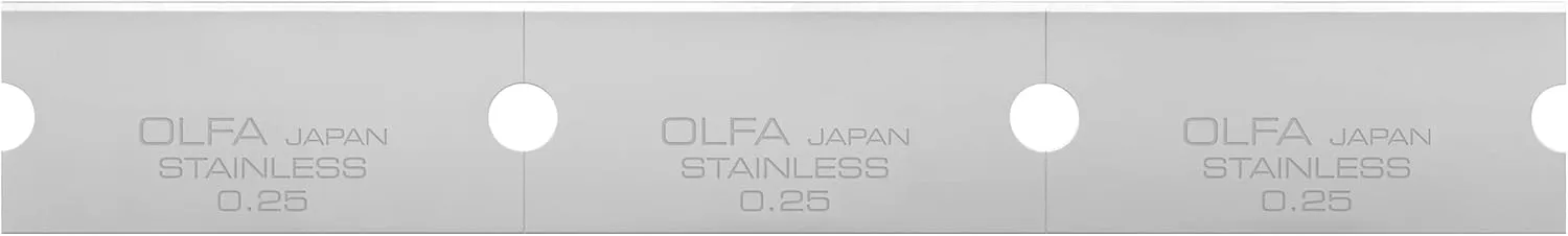 OLFA 120mm Stainless Steel Razor Scraper Blades, 30 Blades (GSB-1S) - 120mm Heavy Duty Replacement Razor Scraper Blades for Glass, Roofing, Paint, Floors, Fits Most 120mm Scrapers
