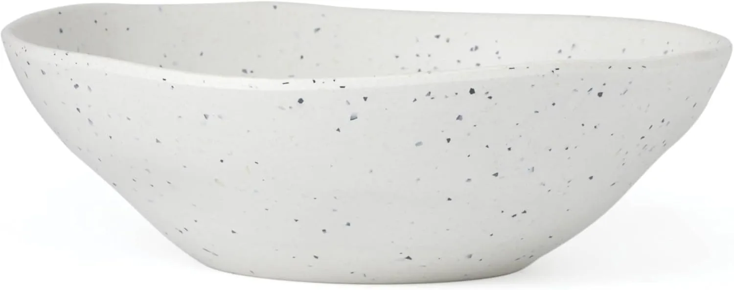 Oneida 895951 Terrazzo Melamine Cream 12 Piece Dinnerware Set, Lightweight Melamine Material