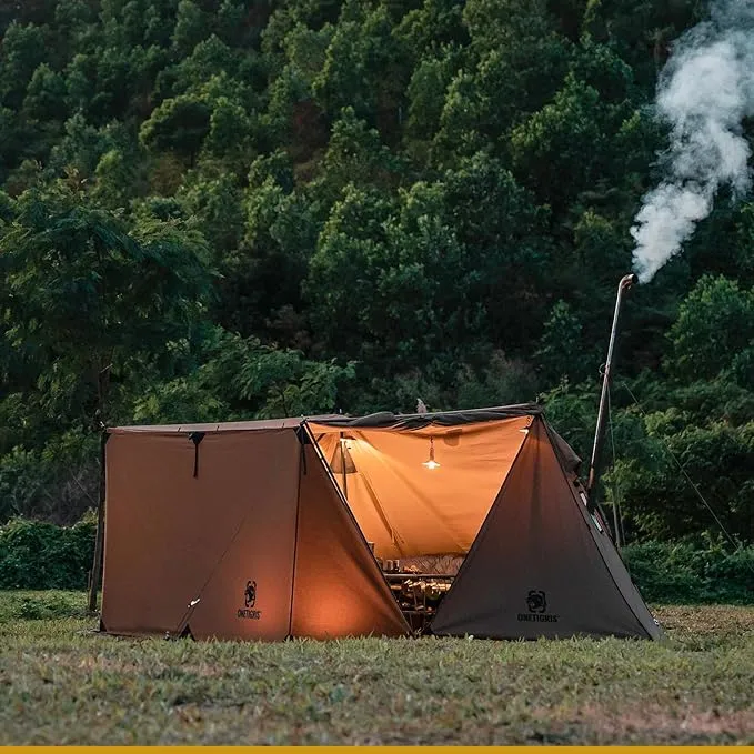 OneTigris BULLBAT TC Canvas Camping Tarp, Survivalist Heavy Duty Terylene Cotton Wind Tarp Polycotton Sun Shelter, Outdoor Cooking Tarp, Tent Accessory Fabric