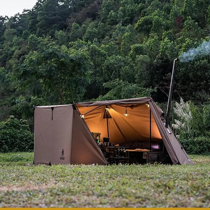 OneTigris BULLBAT TC Canvas Camping Tarp, Survivalist Heavy Duty Terylene Cotton Wind Tarp Polycotton Sun Shelter, Outdoor Cooking Tarp, Tent Accessory Fabric