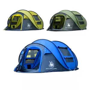 open up automatic HLY Large waterproof beach pop throw Unique Waterproof large tent space throwing windproof tent!outdoor speed camping 3-4persons