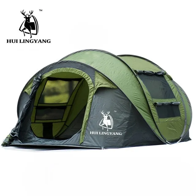 open up automatic HLY Large waterproof beach pop throw Unique Waterproof large tent space throwing windproof tent!outdoor speed camping 3-4persons