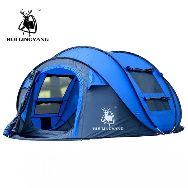 open up automatic HLY Large waterproof beach pop throw Unique Waterproof large tent space throwing windproof tent!outdoor speed camping 3-4persons