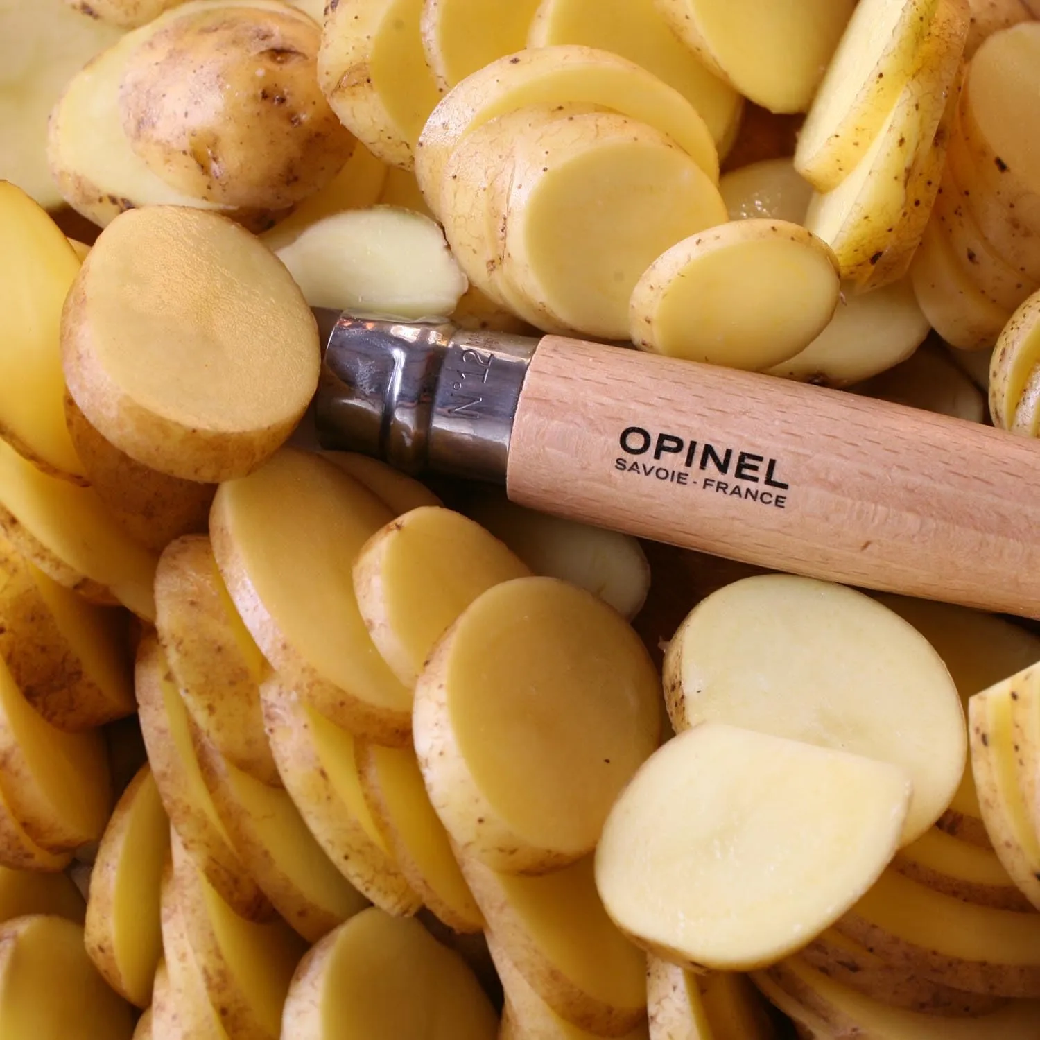 Opinel No.10 Stainless Steel Folding Knife with Beechwood Handle
