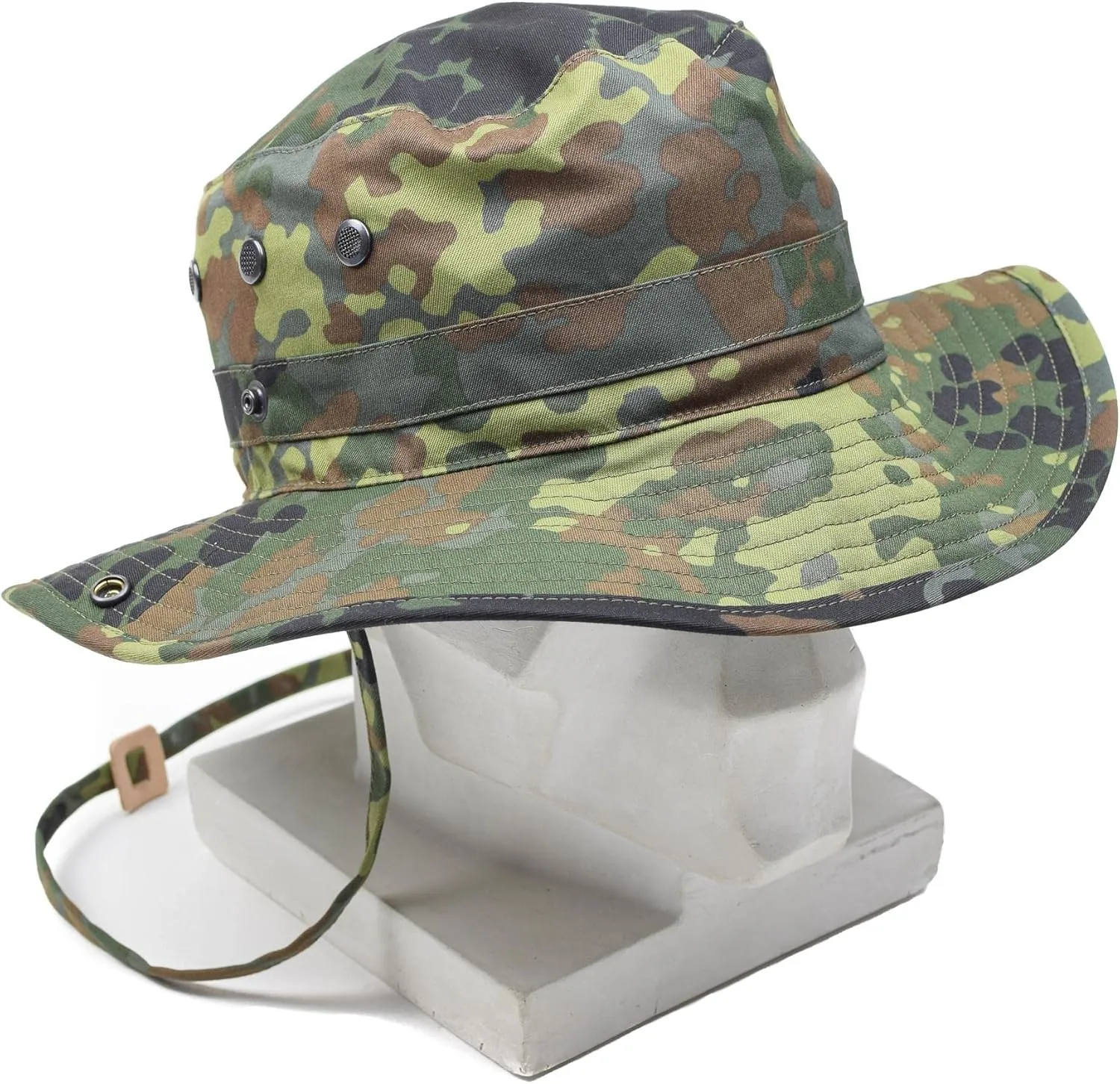 Original German Army Boonie Hat Flecktarn & Desert Camouflage Camping Hunting Outdoor Summer Cap
