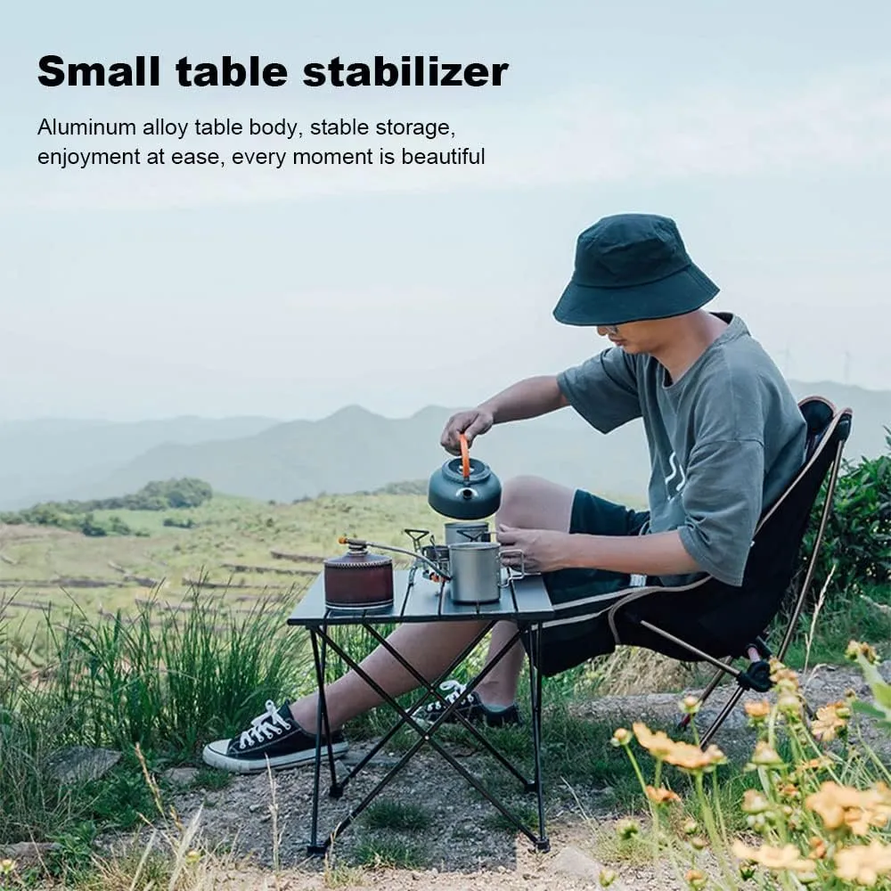 Outdoor and Chair Set, Ultra-Light Aluminum Alloy Camping Gear, Egg Roll Table, Stool Included,Suit,B