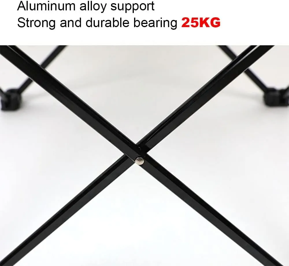 Outdoor and Chair Set, Ultra-Light Aluminum Alloy Camping Gear, Egg Roll Table, Stool Included,Suit,B