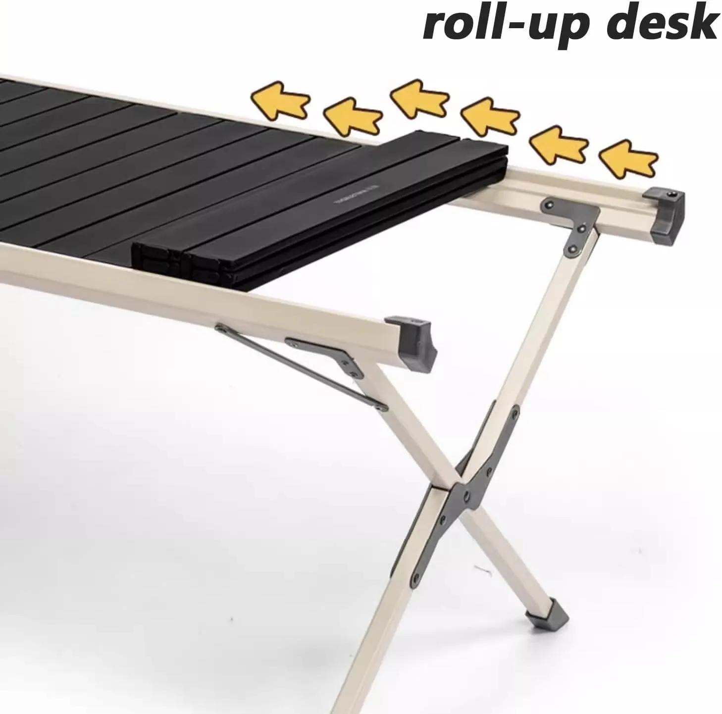 Outdoor BBQ Folding Camping Table Portable Outdoor Grill Table Camping Kitchen Station Lightweight & Portable with Storage Carrying Bag for BBQ Grilling RV Picnic Backyards(Beige,92cm/36in)
