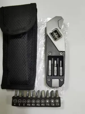 Outdoor Camping Gadget Adjustable Foldable Wrench EDC Multi Tool Wrench With