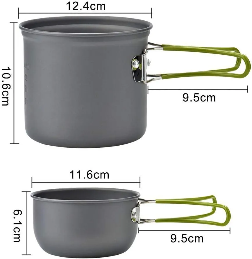 Outdoor Camping Set Pot, Boiling Water Pot, Pot Equipment, Camping and Camping Supplies, Portable cookware, Kitchen Utensils, Tableware Set