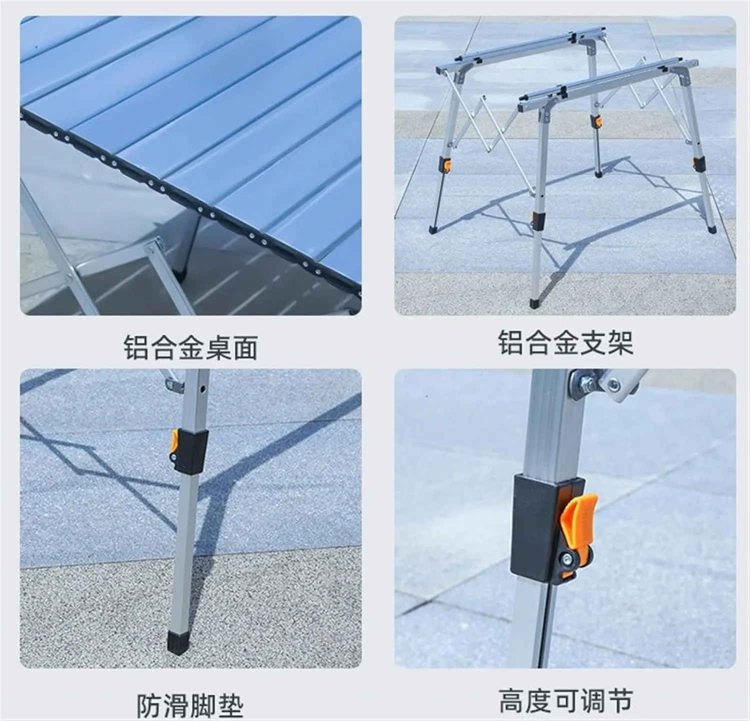 Outdoor Camping Table Folding Table Aluminum Alloy Table Portable Table for Camping Outdoor Indoor Camping Furniture
