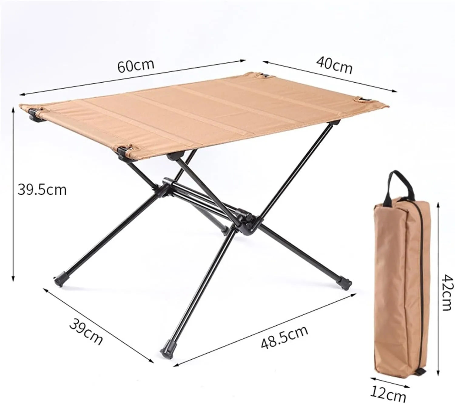 Outdoor Camping Table Portable Camping Table Folding Side Table Aluminum for Outdoor Travel Hiking Camping Furniture(Green)