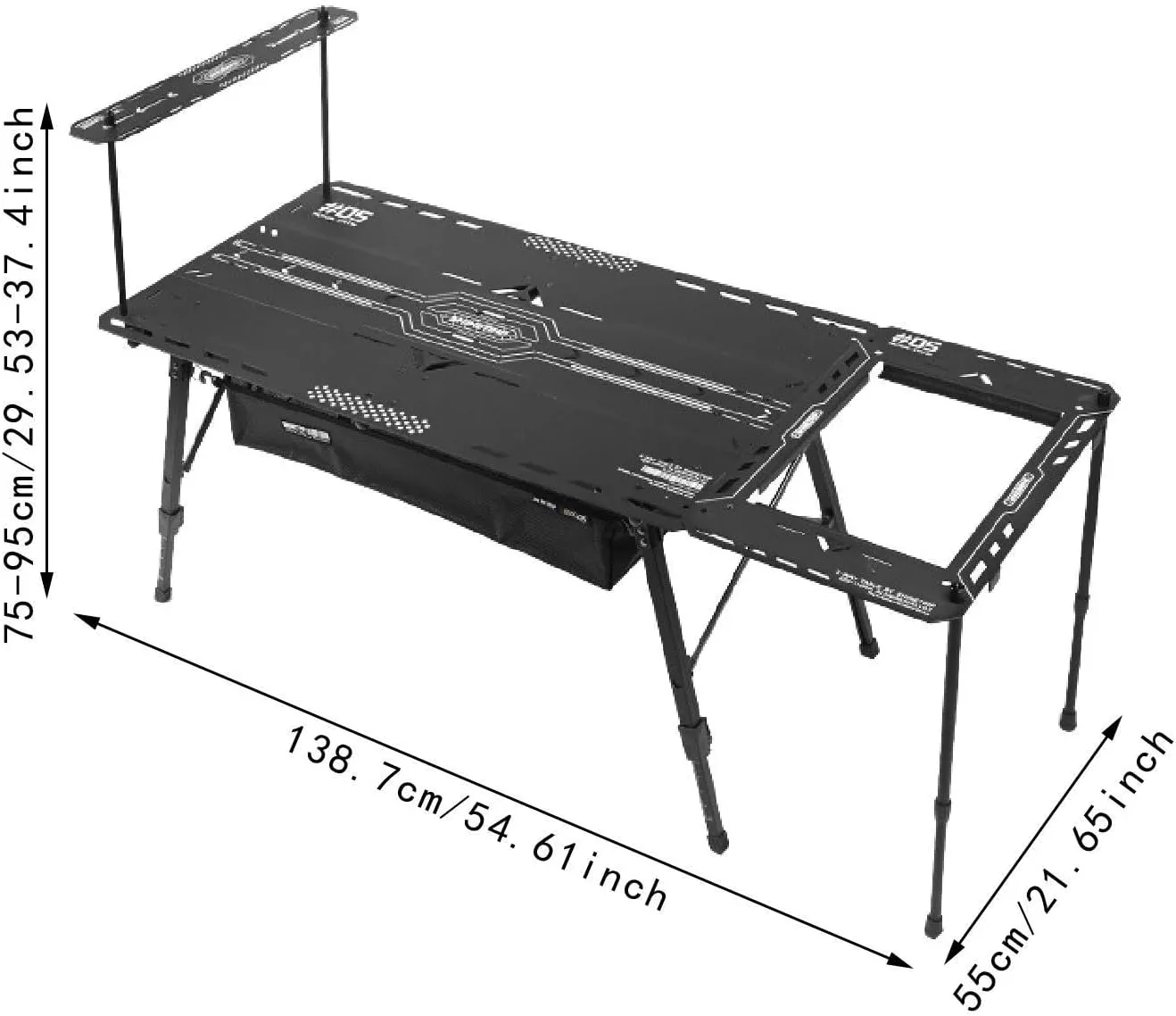 Outdoor Camping Table Wide Desktop Stable Practical Aluminum Alloy Versatile Picnic Table Folding for Hiking Courtyard Travel