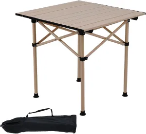 Outdoor Camping Tables That Fold Up Lightweight, Sturdy Aluminum Camping Table Seats 4 & Carry Bag Included; Great for Camping, Tailgating, Grilling, & More