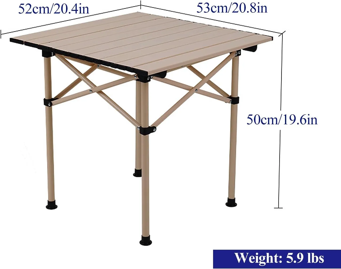Outdoor Camping Tables That Fold Up Lightweight, Sturdy Aluminum Camping Table Seats 4 & Carry Bag Included; Great for Camping, Tailgating, Grilling, & More